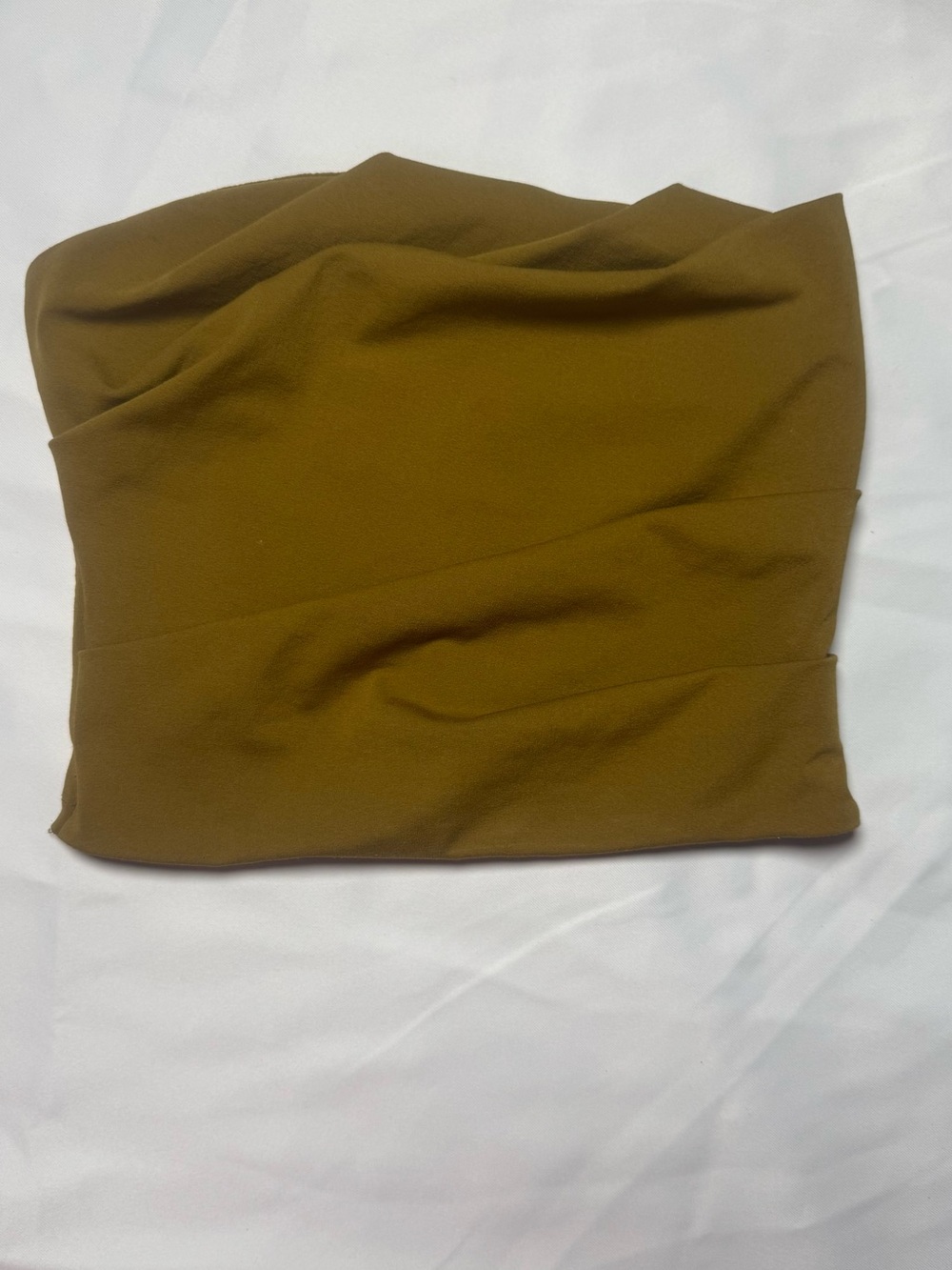 Zara Olive/Brown Strapless Crop Top